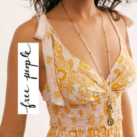 NWT- Free People - Let's Smock About It Maxi Dress - Picture 5 of 16